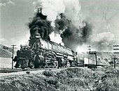 Huge steam locomotive.