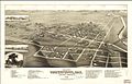 1883 bird's eye view of Watertown, South Dakota. By J.J. Stoner.