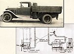 ソビエト連邦で1943年に設計された木炭車仕様のGAZ-AA