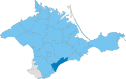 Location of Alushta municipality in  جمهوری خودمختار کریمه