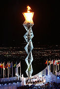 Olympic flame during the 2002 Games