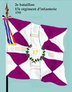 Drapeau du 2e bataillon du 17e régiment d'infanterie de ligne de 1793 à 1804