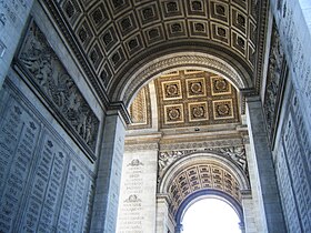 Ceilings of the great and small archways.