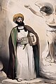 Die Berufung Mohammeds durch den Engel Gabriel by Theodor Hosemann, 1847: Muhammad receiving the words of God from Gabriel in the cave of Hira