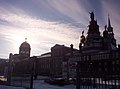 Exterior view of Notre-Dame-de-Bon-Secours chapel and the Bon secours Market