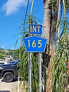 PR-165R south approaching PR-165 junction in Contorno barrio