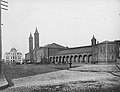 City Hall and the first Union Station in 1885