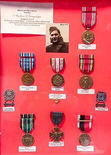 Medals earned in service during World War II