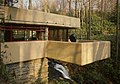 A cantilevered balcony of the Fallingwater house, by Frank Lloyd Wright
