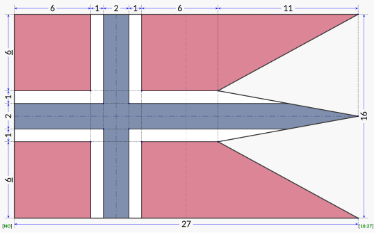 State and war flag (construction sheet)