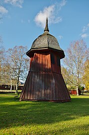 Klockstapeln från Kärråkra kyrka