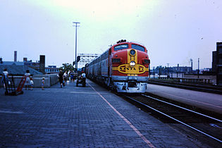 The Santa Fe's Grand Canyon Limited at Joliet, Illinois (August 1963)