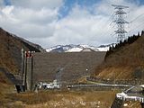 上大須ダム（根尾東谷川）。木曽川水系最大の水力発電所・奥美濃発電所の下部調整池。