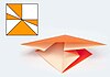 Flat-folded origami illustrating Kawasaki's theorem