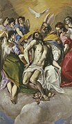 艾爾·葛雷柯的《三位一體（西班牙语：La Trinidad (el Greco)）》，300 × 179cm，約繪於1577－1579年，1954年始藏，由斐迪南七世於1827年購入[39]