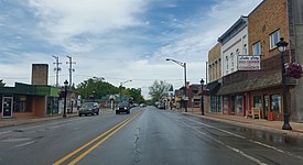 Looking north along Main Street (M-66)