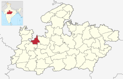 Location of Agar-Malwa district in Madhya Pradesh