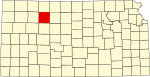 State map highlighting Graham County