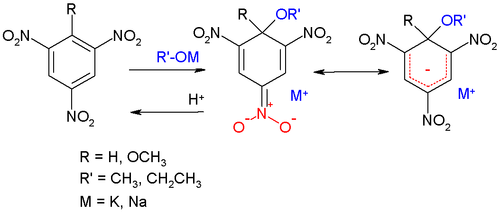 Scheme 1, the Meisenheimer complex