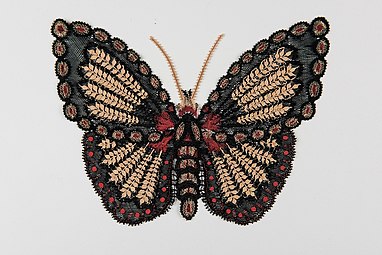 Frères Falcon, Papillon, dentelle du Puy, 1860.