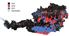 Parti arrivé en tête par communes (Gleichstand = égalité).