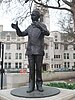 The statue of Nelson Mandela, in Parliament Square, London
