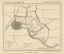 Leiderdorp, map of 1867.