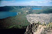 Newberry Caldera, with Paulina Lake, East Lake, and Big Obsidian Flow