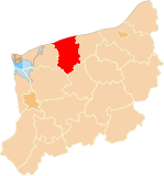 Localização do Condado de Gryfice na Zachodniopomorskie.