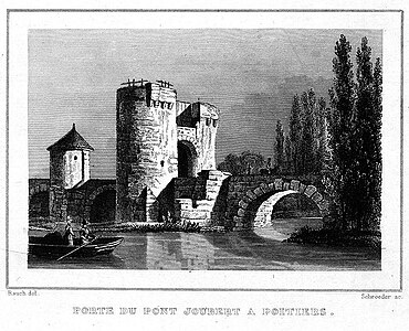 Porte du Pont Joubert, gravure d'après Charles Rauch.