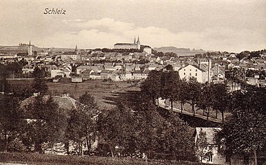 La ville et le château de Schleiz, deuxième centre de la principauté