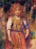 Painting of a Romani girl in France by Pierre-Auguste Renoir, 1879