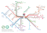 Sバーンとドイツ鉄道近郊列車の路線図