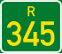 Regional route R345 shield