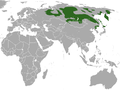 Aire de répartition de la Zibeline