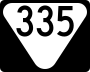 State Route 335 marker