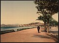 Vue du Suquet depuis La Croisette, photochrome, même époque.