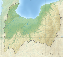 Map showing the location of Gozenzawa Glacier