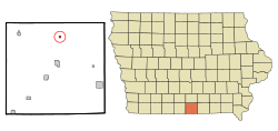 Location of Millerton, Iowa