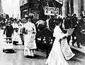 Women sellers on Fleet Street, 1908