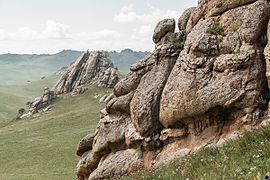 La steppe orientale dans l'est de la Sibérie, kraï de Transbaïkalie (Daourie).