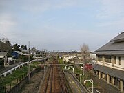 跨線橋から延岡・日向方面を望む