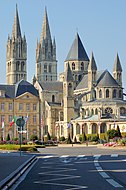 Abbaye aux Hommes, Caen (tall west towers added in the 13th century)