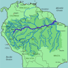 The Amazon drainage basin with the Amazon River highlighted
