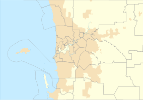 Map showing the location of Cottesloe Beach