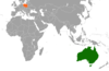 Location map for Australia and Poland.