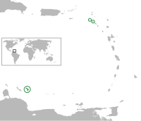 Ligging van Karibies Nederland in die Karibiese See