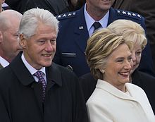 Photograph of Bill and Hillary Clinton attending Donald Trump's inauguration