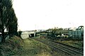 A picture of Brettell Lane railway stationin 2003. the line is sill open to freight trains.