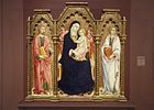 Sano di Pietro, Triptych of Madonna with Child, St. James and St. John the Evangelist, c. 1460 and 1462